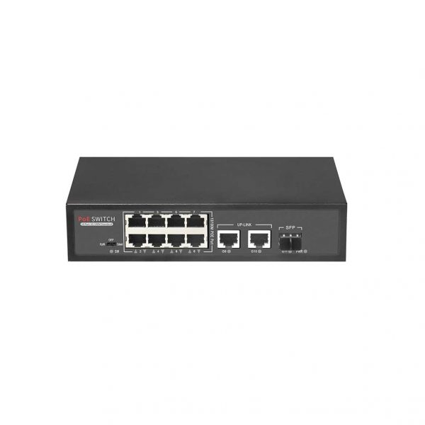 11-Port 10/10M POE Switch SFP Girişli